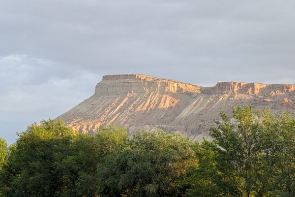 Mount Garfield this morning, Palisade, Colorado, USA