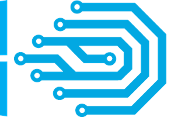 Windows logo with technical circuit elements representing DDEV Windows installation